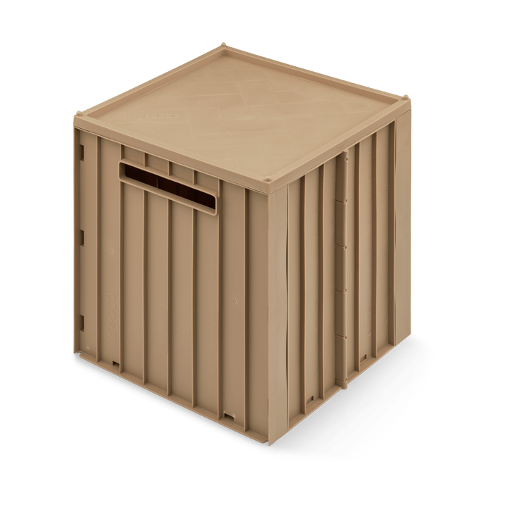 Elijah storage box with lid 31x31 cm - Oat - Liewood