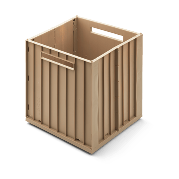 Elijah storage box with lid 31x31 cm - Oat - Liewood