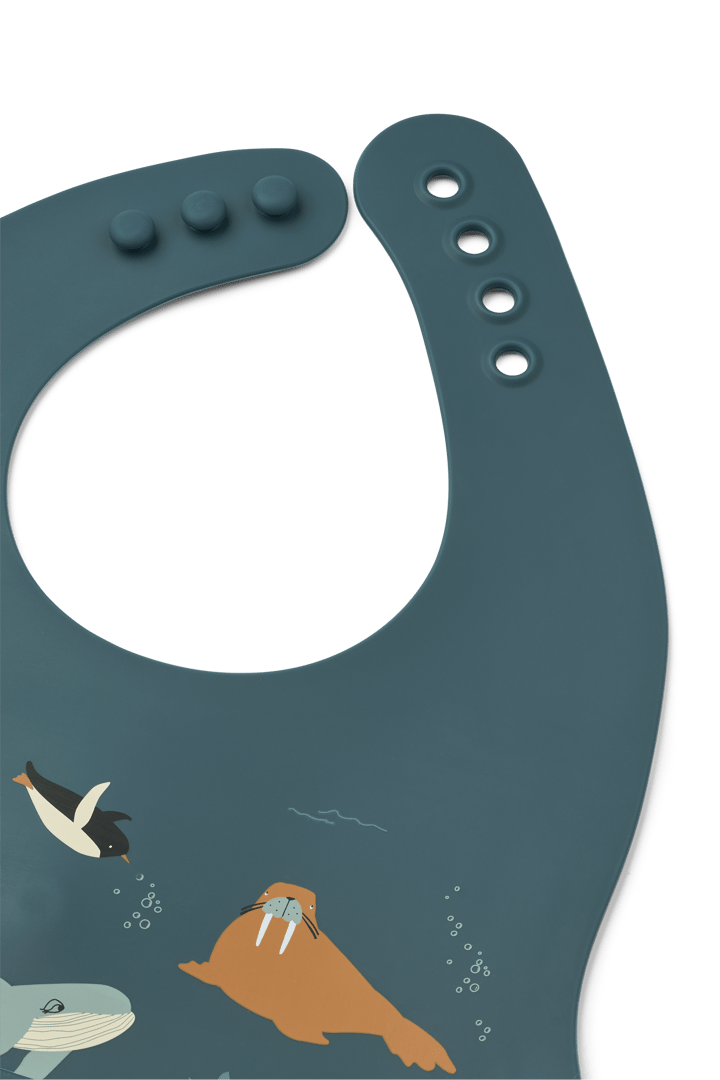 Ember printed bib 2 pieces, Arctic Sea-Ocean view Liewood