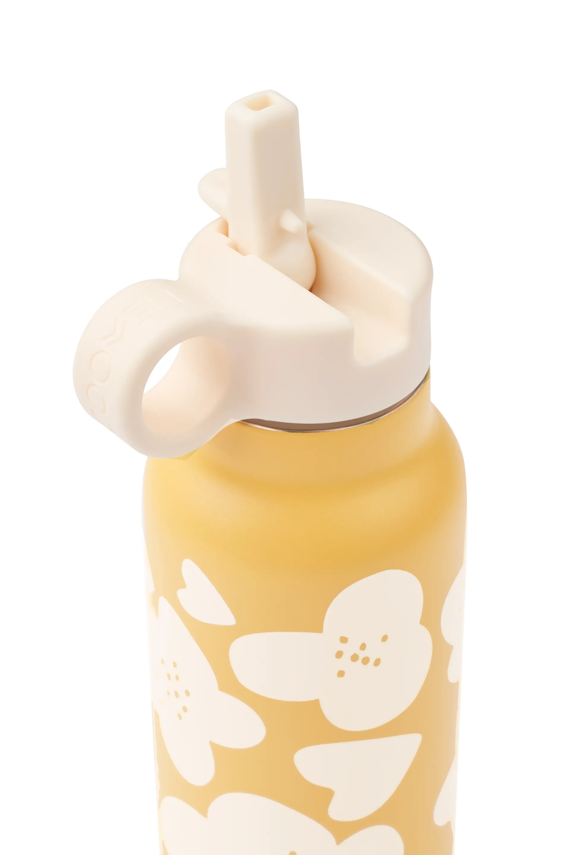 Falk water bottle 35 cl, Flower-lemon yellow Liewood