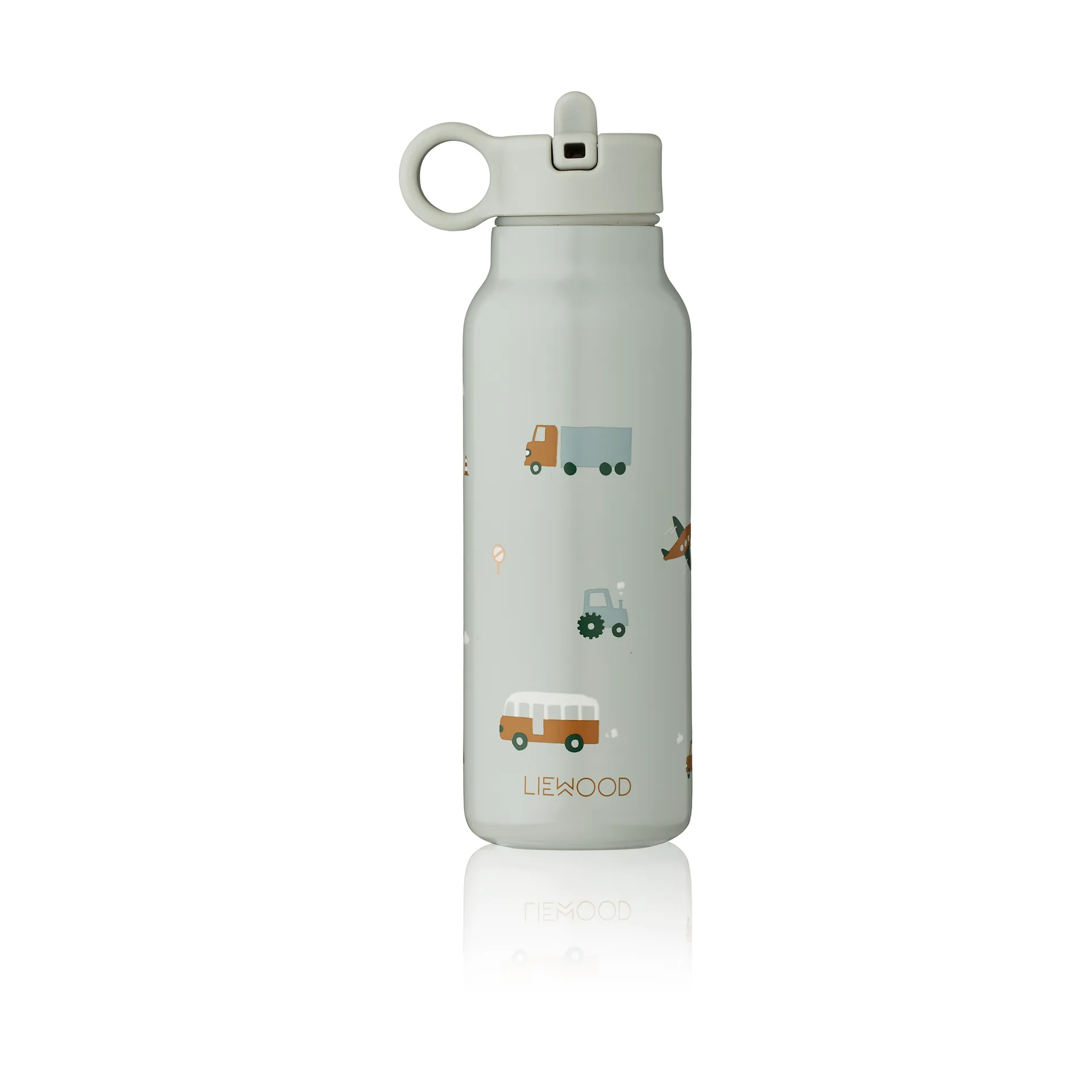 Falk water bottle 35 cl, Vehicles-dove blue mix Liewood