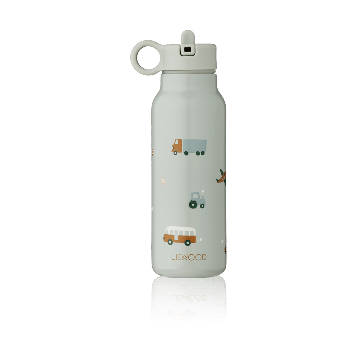 Falk water bottle 35 cl - Vehicles-dove blue mix - Liewood