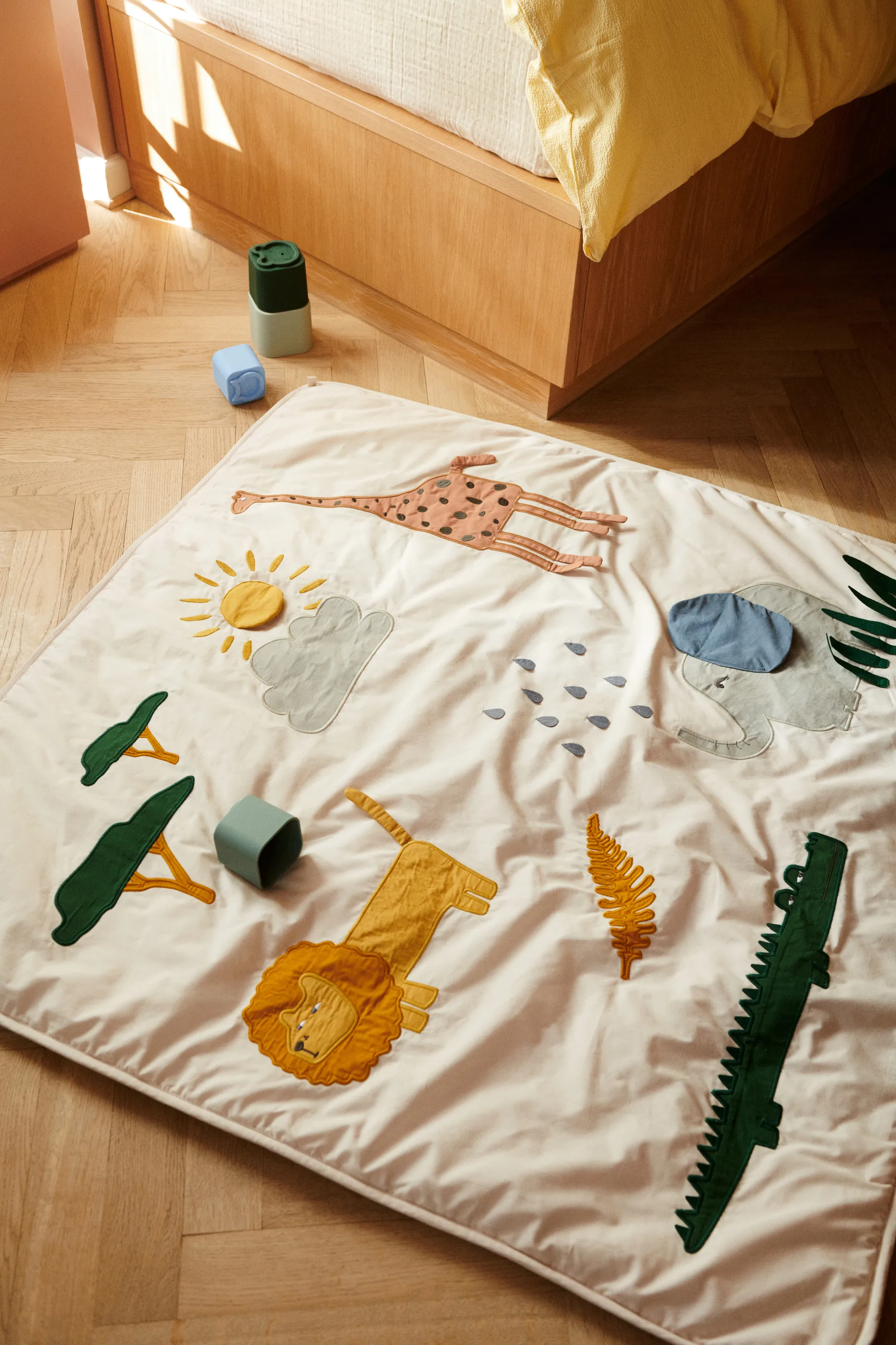 Glenn blanket 110x110 cm, Safari sandy mix Liewood