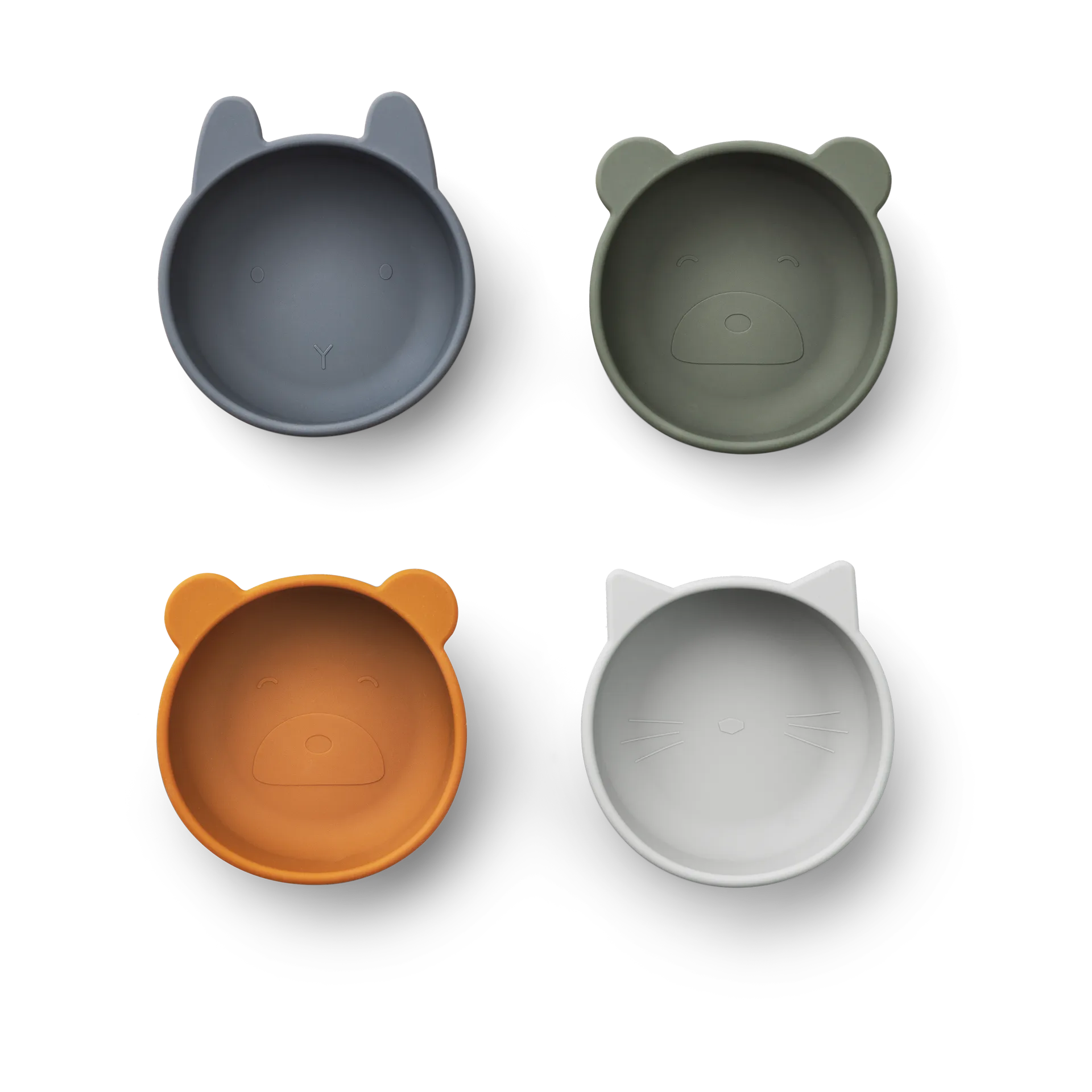 Iggy silicone bowl 4 pieces, Blue mix Liewood