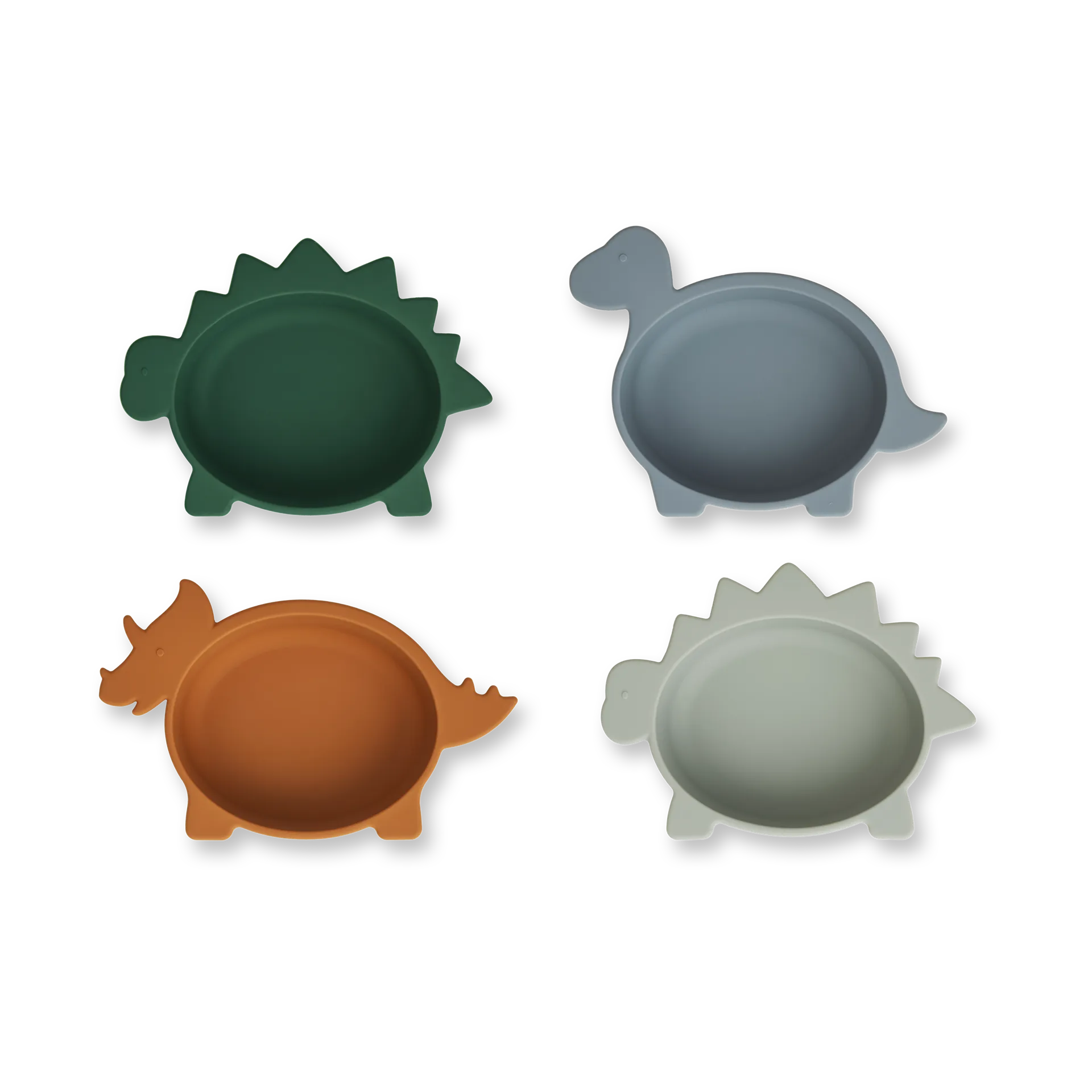 Iggy silicone bowl 4 pieces, Dino blue multi mix Liewood