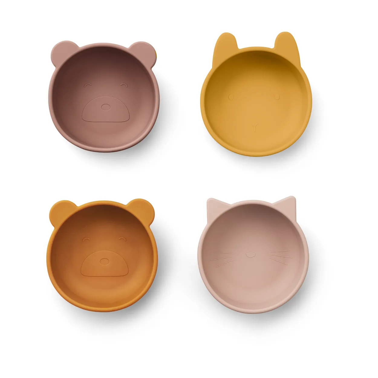 Liewood Iggy silicone bowl 4 pieces Rose mix | Scandinavian Design | Breakfast bowls | Pink