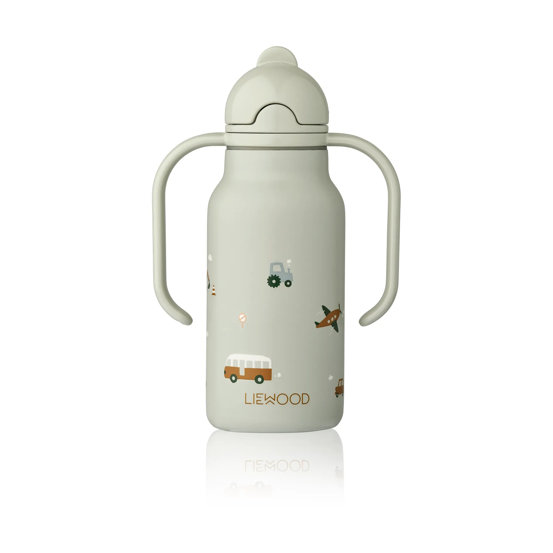 Kimmie water bottle 25 cl, Vehicles-Dove blue Liewood