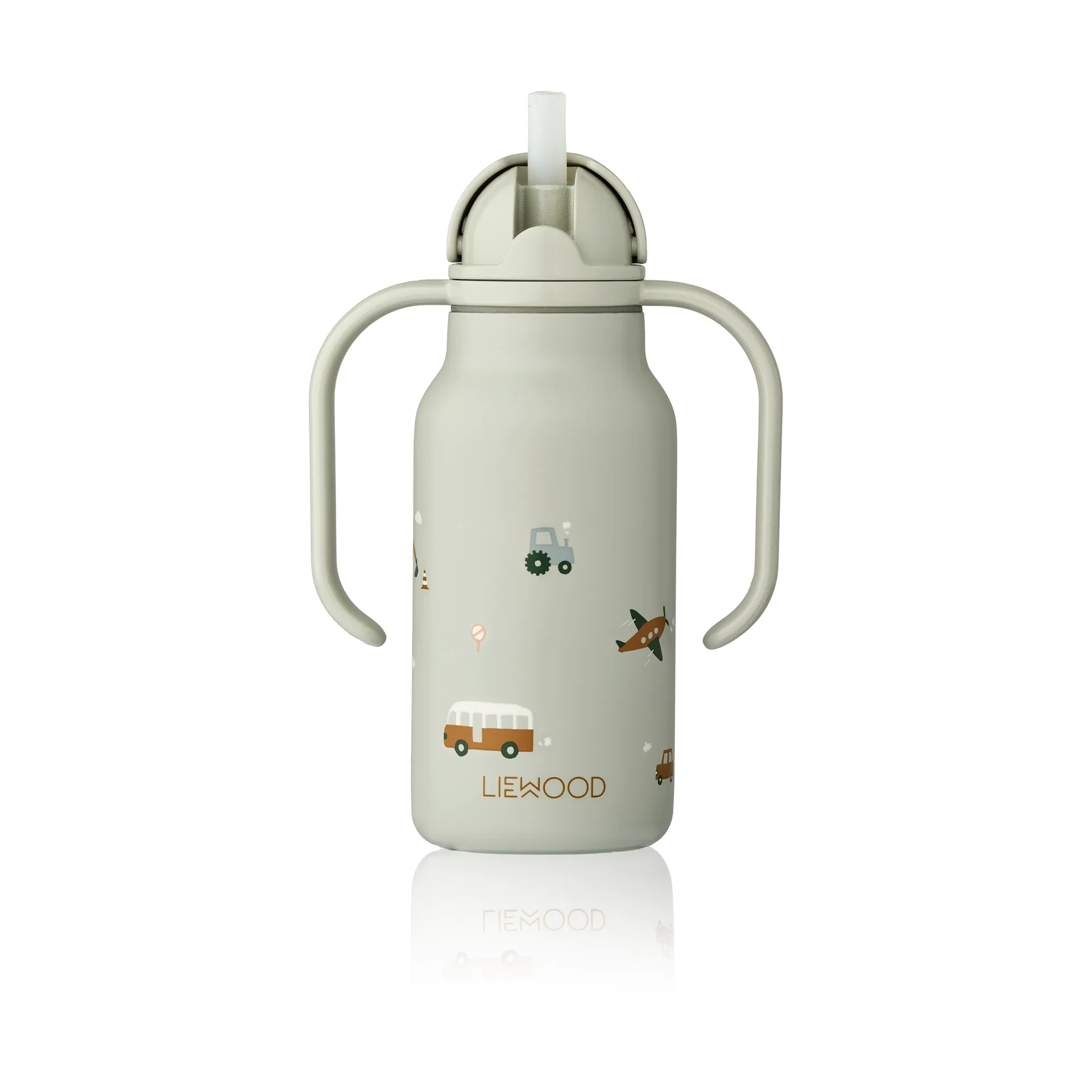 Kimmie water bottle 25 cl, Vehicles-Dove blue Liewood