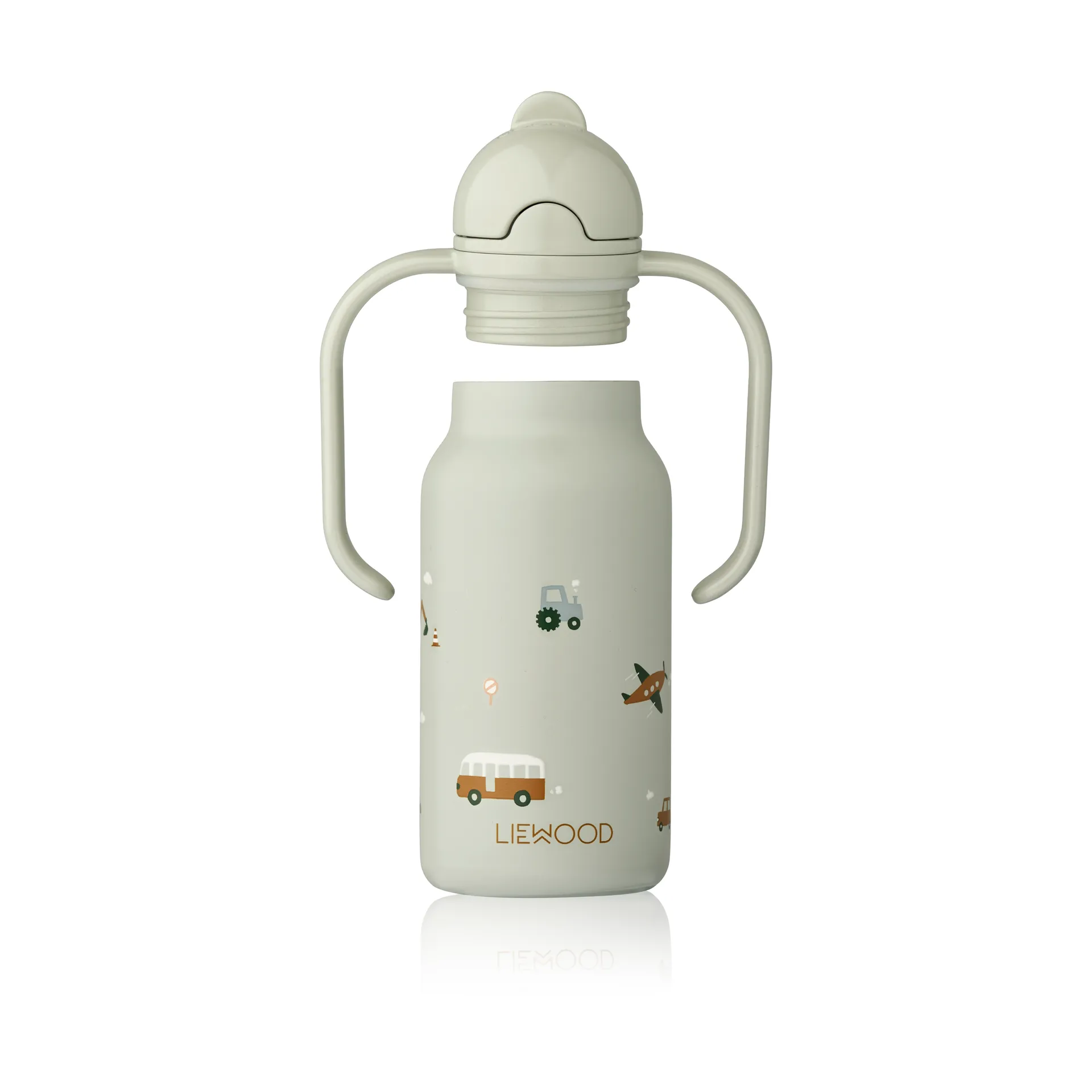 Kimmie water bottle 25 cl, Vehicles-Dove blue Liewood