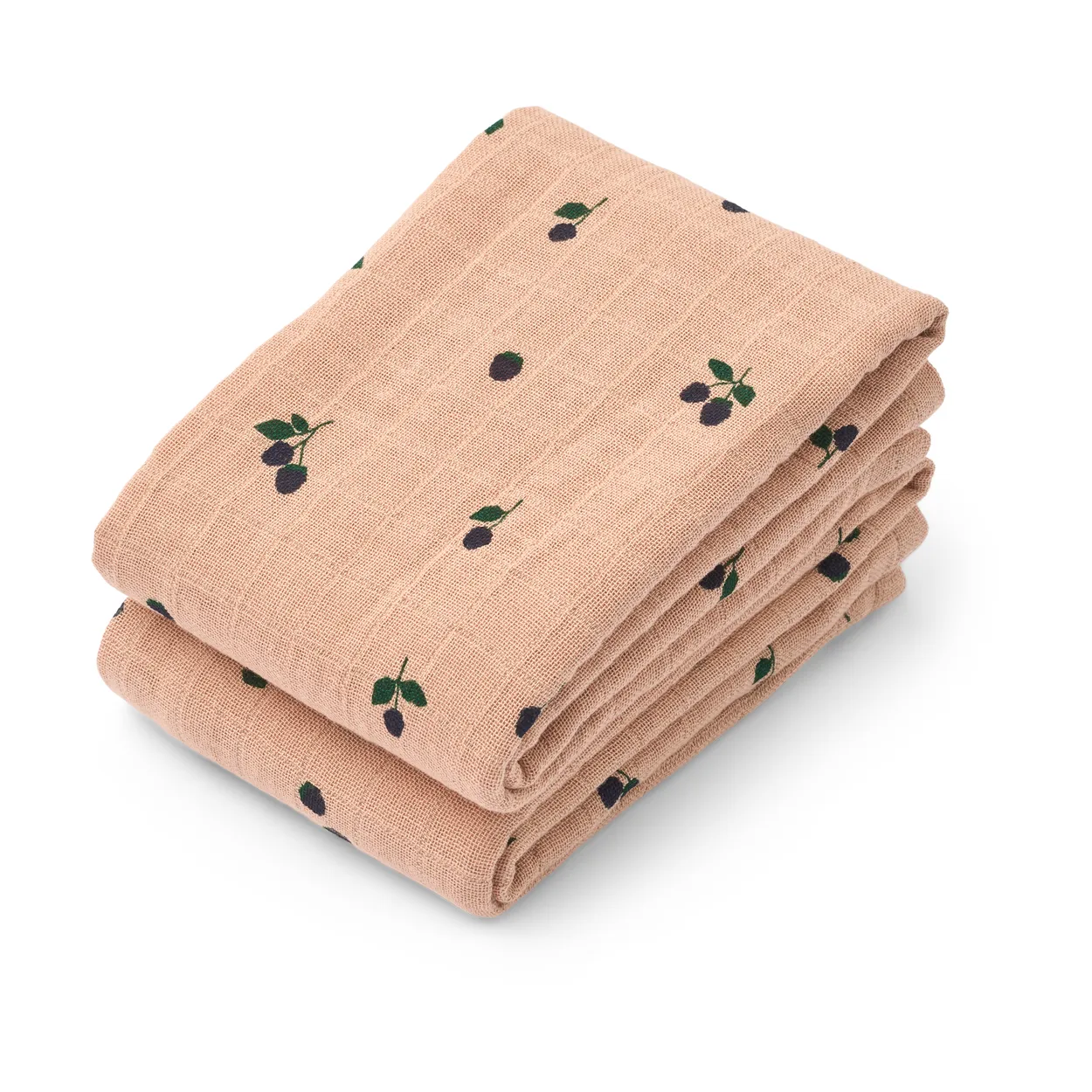 Liewood Lewis muslin blanket 2-pack 65x65 cm Mini Berry-Pale Tuscany
