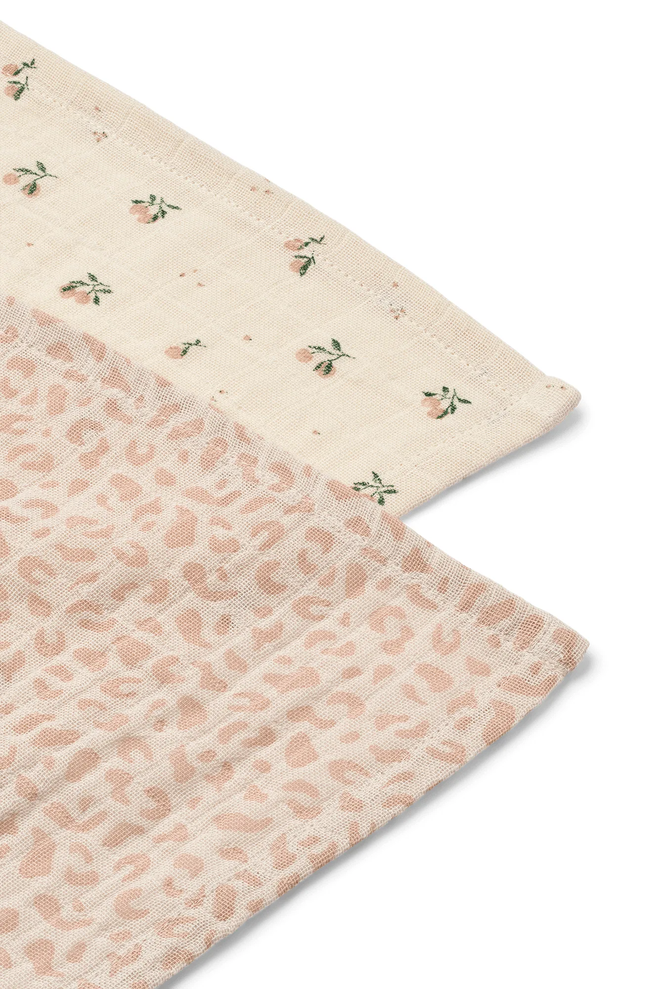 Lewis muslin blanket 2-pack 65x65 cm, Mini leo-Mini peach mix Liewood