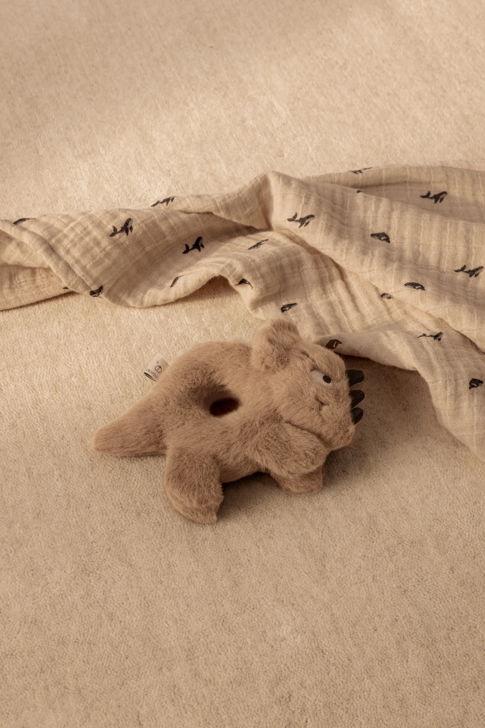 Lewis muslin blanket 2-pack 65x65 cm, Mini whale-Sandy Liewood