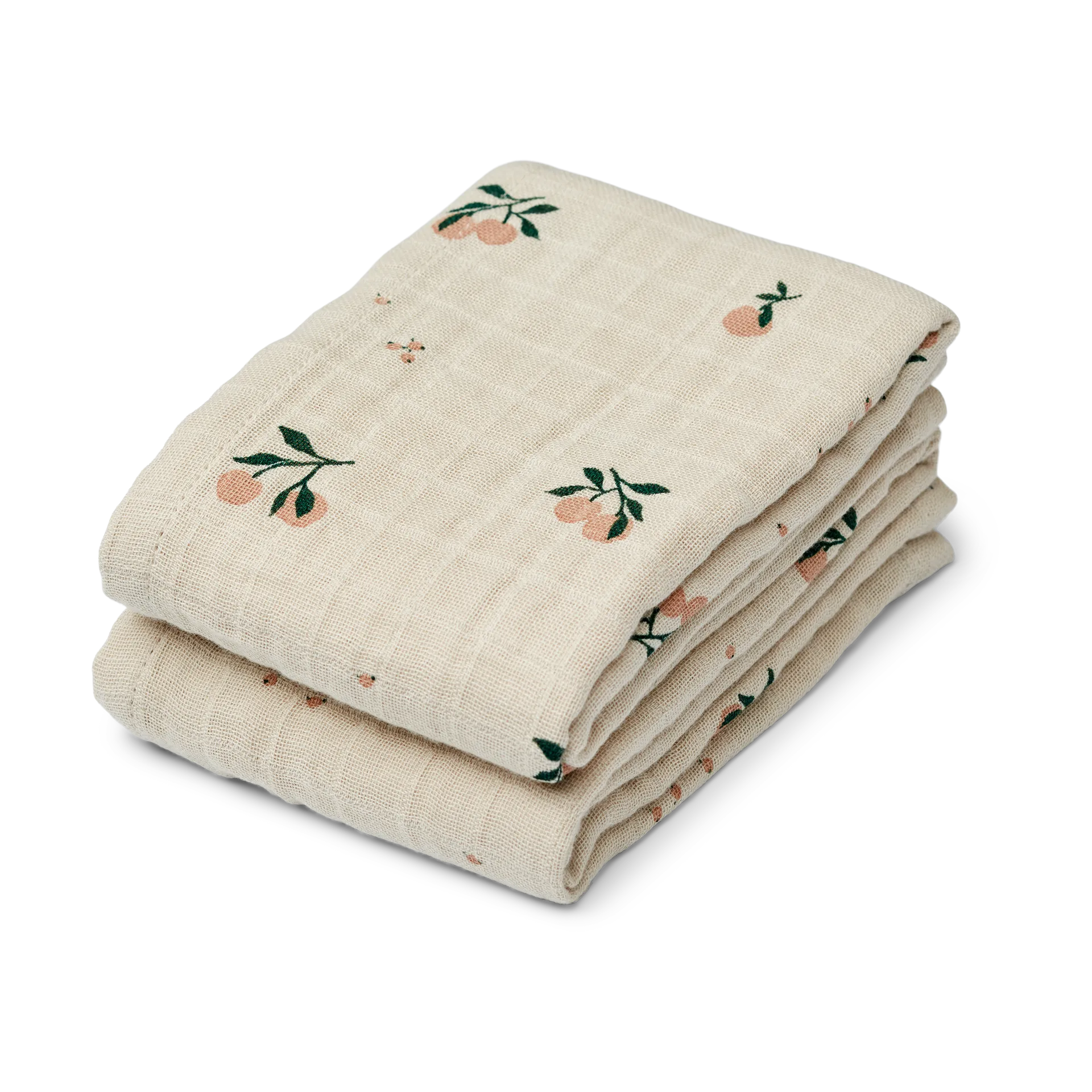Lewis muslin blanket 2-pack 65x65 cm, Peach-Sea shell mix Liewood
