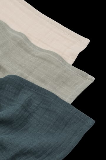 Lewis muslin blanket 3 pieces 65x65 cm - Dove blue mix - Liewood