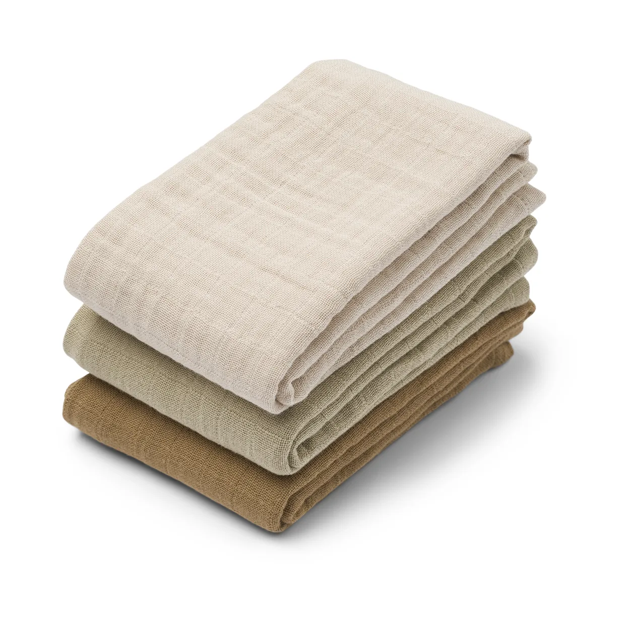 Liewood Lewis muslin blanket 3 pieces 65x65 cm Sandy mix