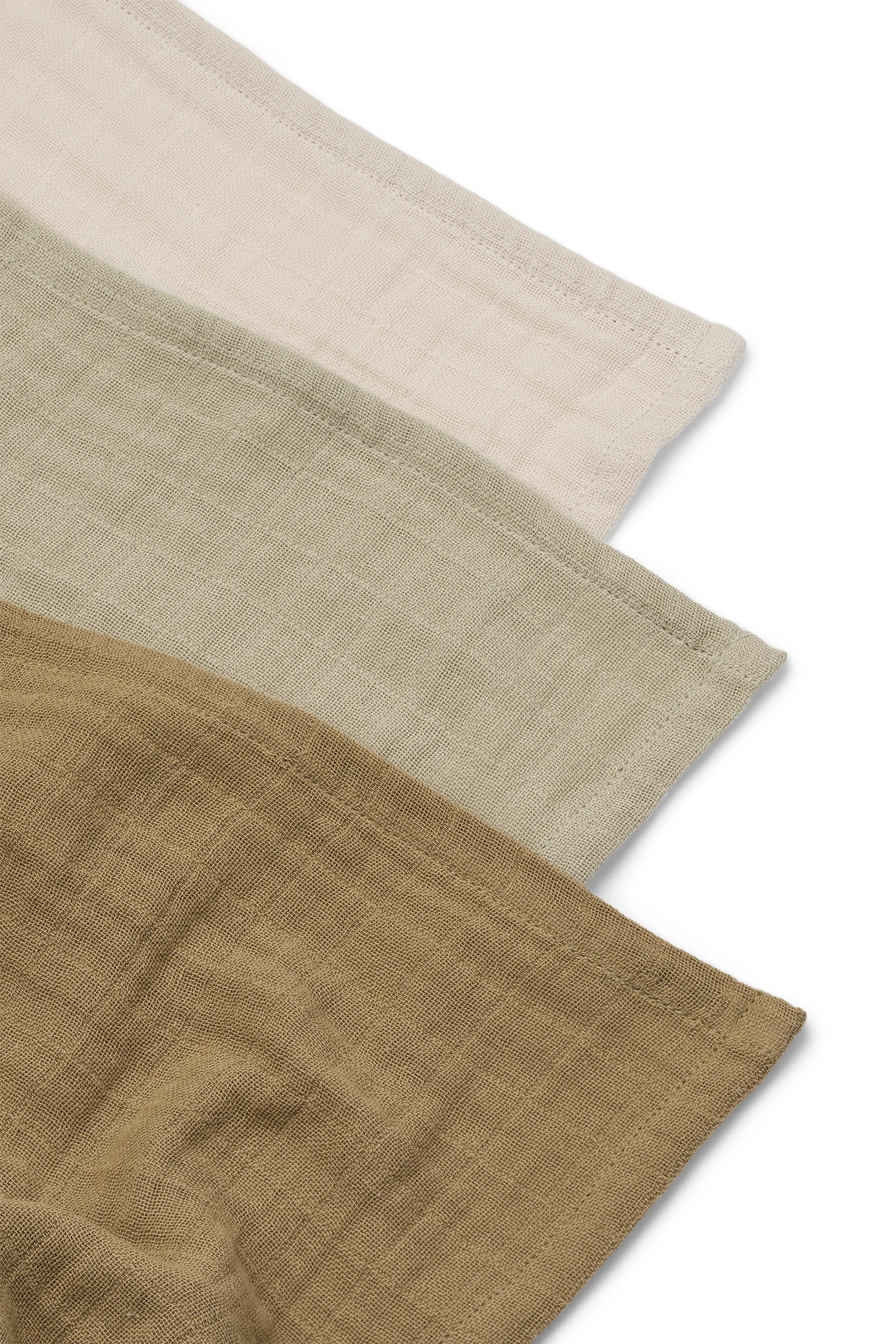 Lewis muslin blanket 3 pieces 65x65 cm, Sandy mix Liewood