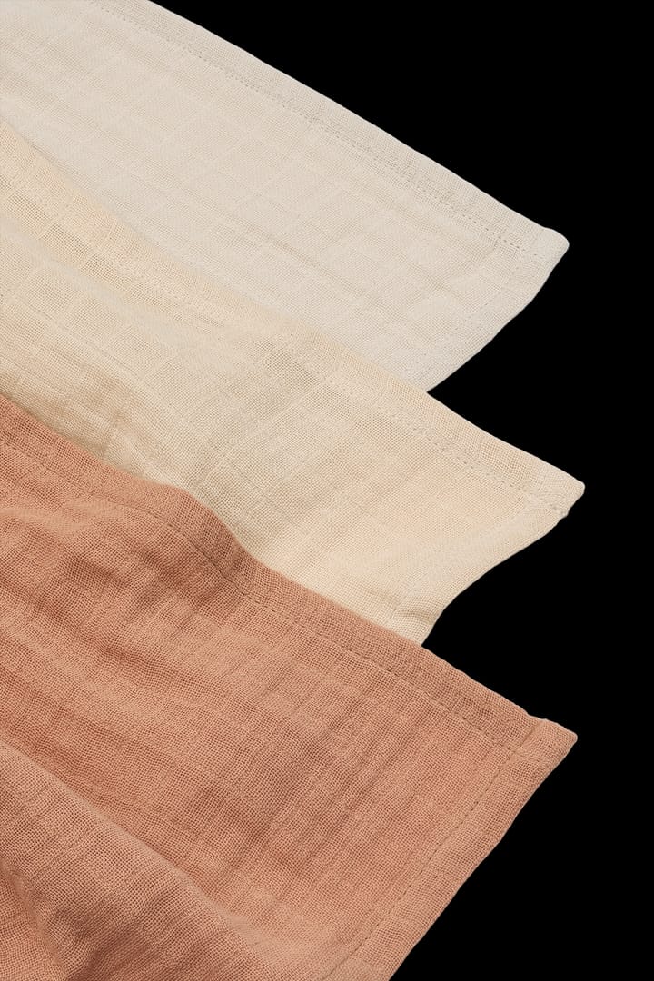 Lewis muslin blanket 3 pieces 65x65 cm, Tuscany rose mix Liewood