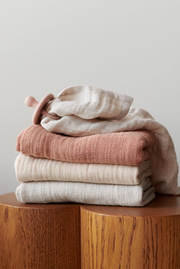Lewis muslin blanket 3 pieces 65x65 cm, Tuscany rose mix Liewood