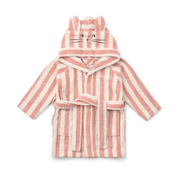 Lily bathrobe coral blush creme de la creme stripe - 1–2 years - Liewood