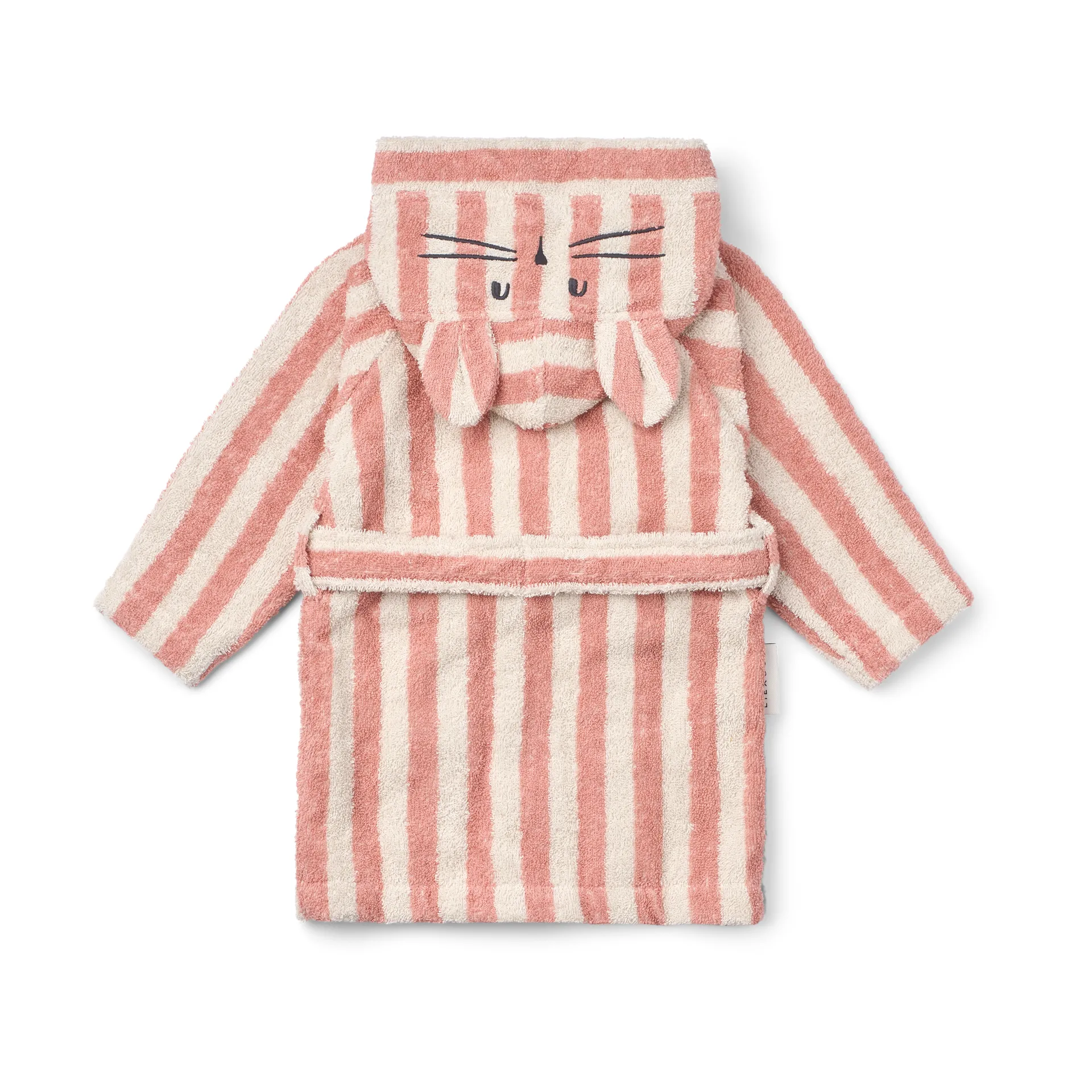 Lily bathrobe coral blush creme de la creme stripe, 3–4 years Liewood