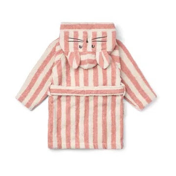 Lily bathrobe coral blush creme de la creme stripe - 3–4 years - Liewood