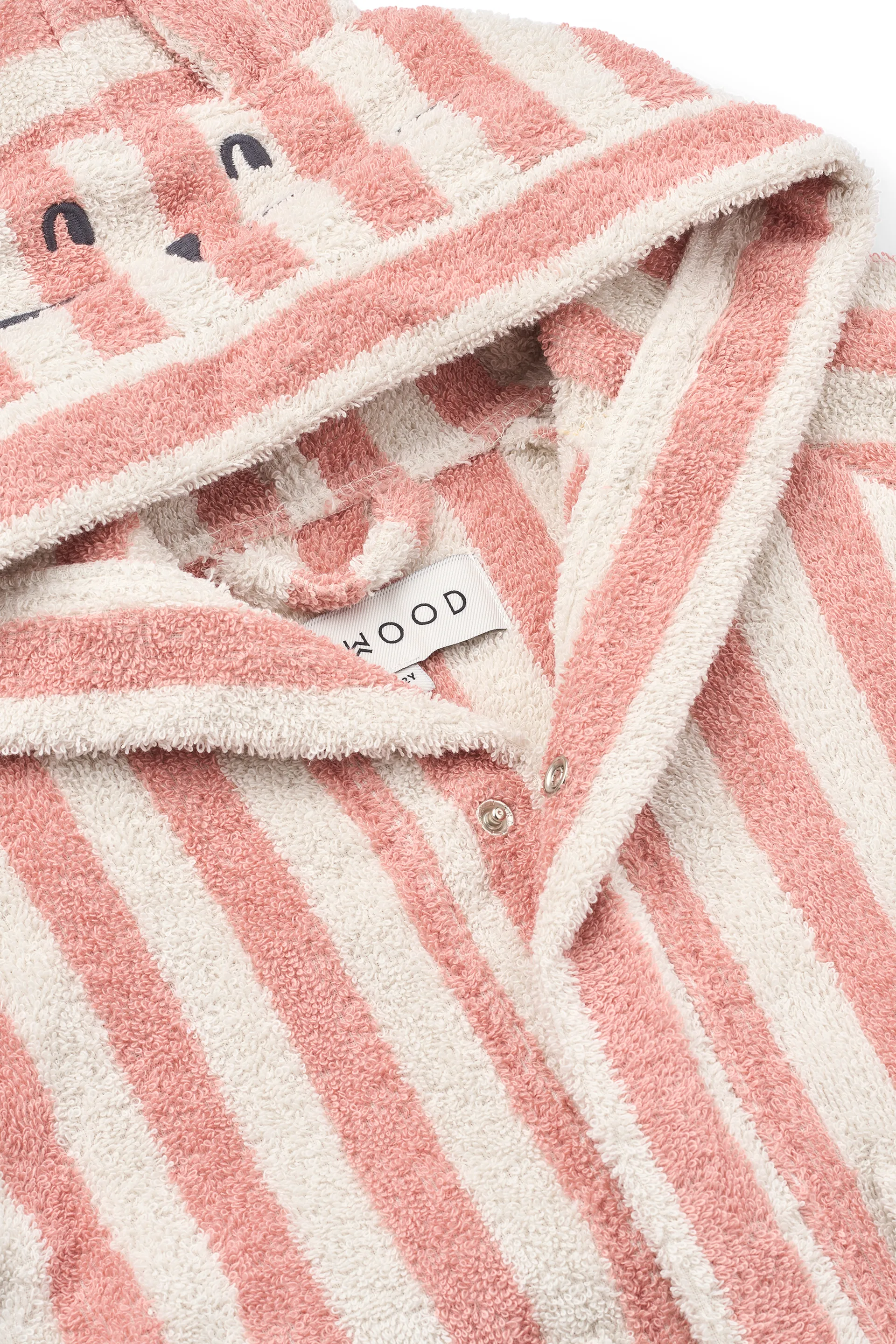 Lily bathrobe coral blush creme de la creme stripe, 5–6 years Liewood