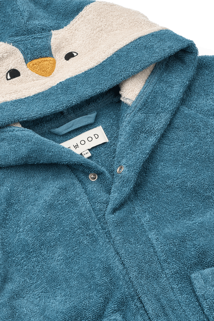 Lily bathrobe, Penguin oceanview mix, 7-8 years Liewood