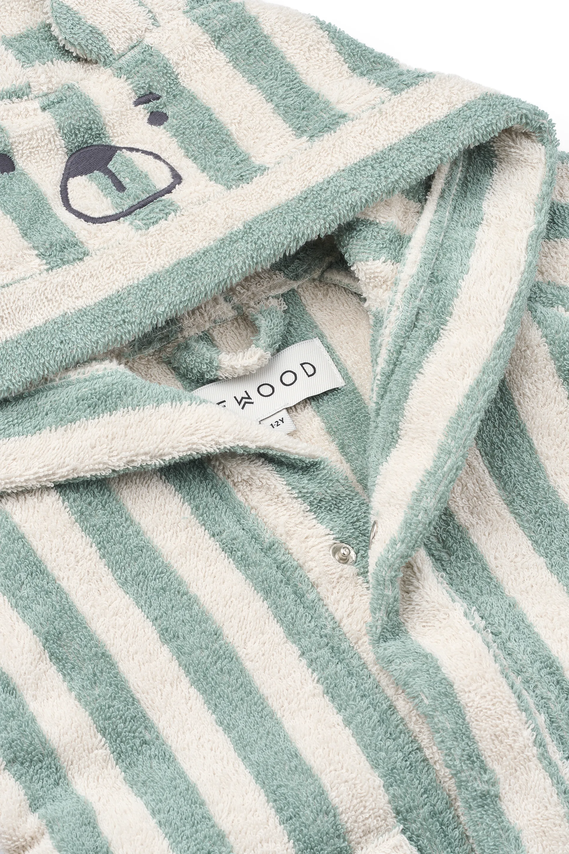 Lily bathrobe peppermint crème de la crème stripe, 3–4 years Liewood