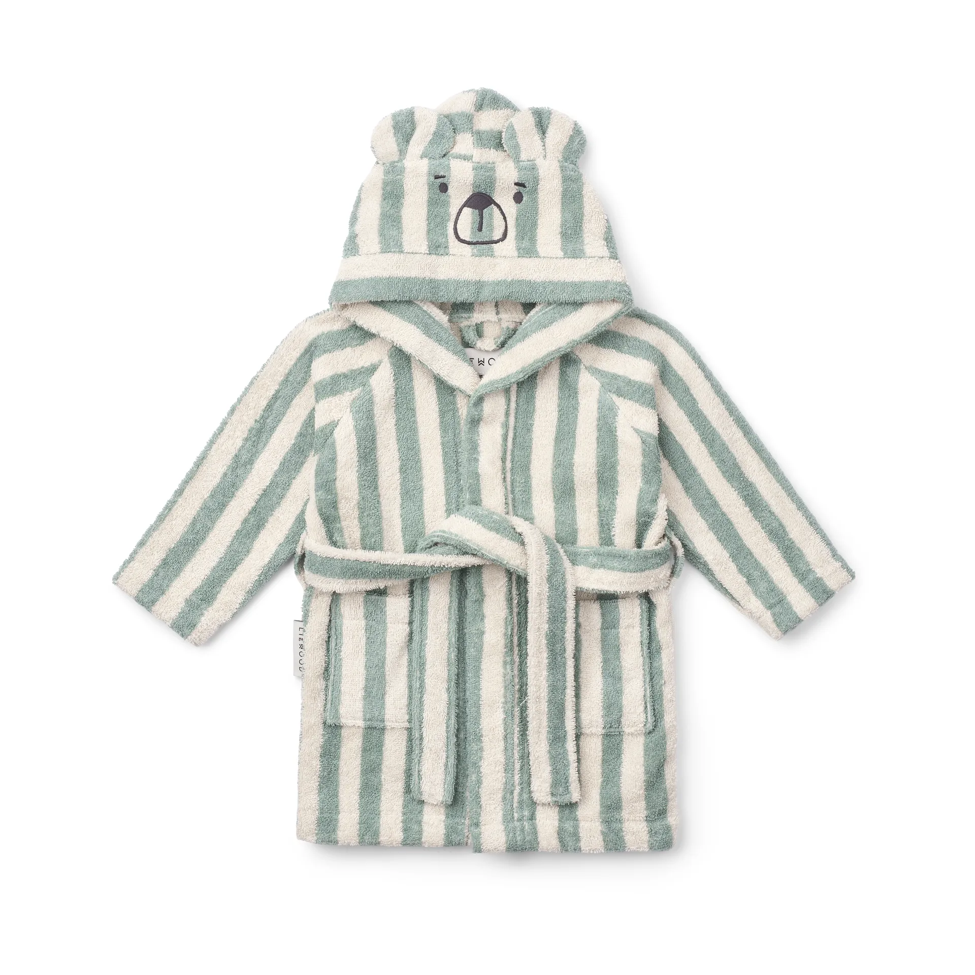 Lily bathrobe peppermint crème de la crème stripe, 5–6 years Liewood