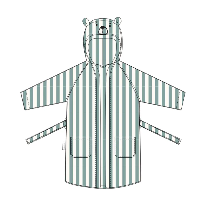 Lily bathrobe peppermint crème de la crème stripe - 7–8 years - Liewood