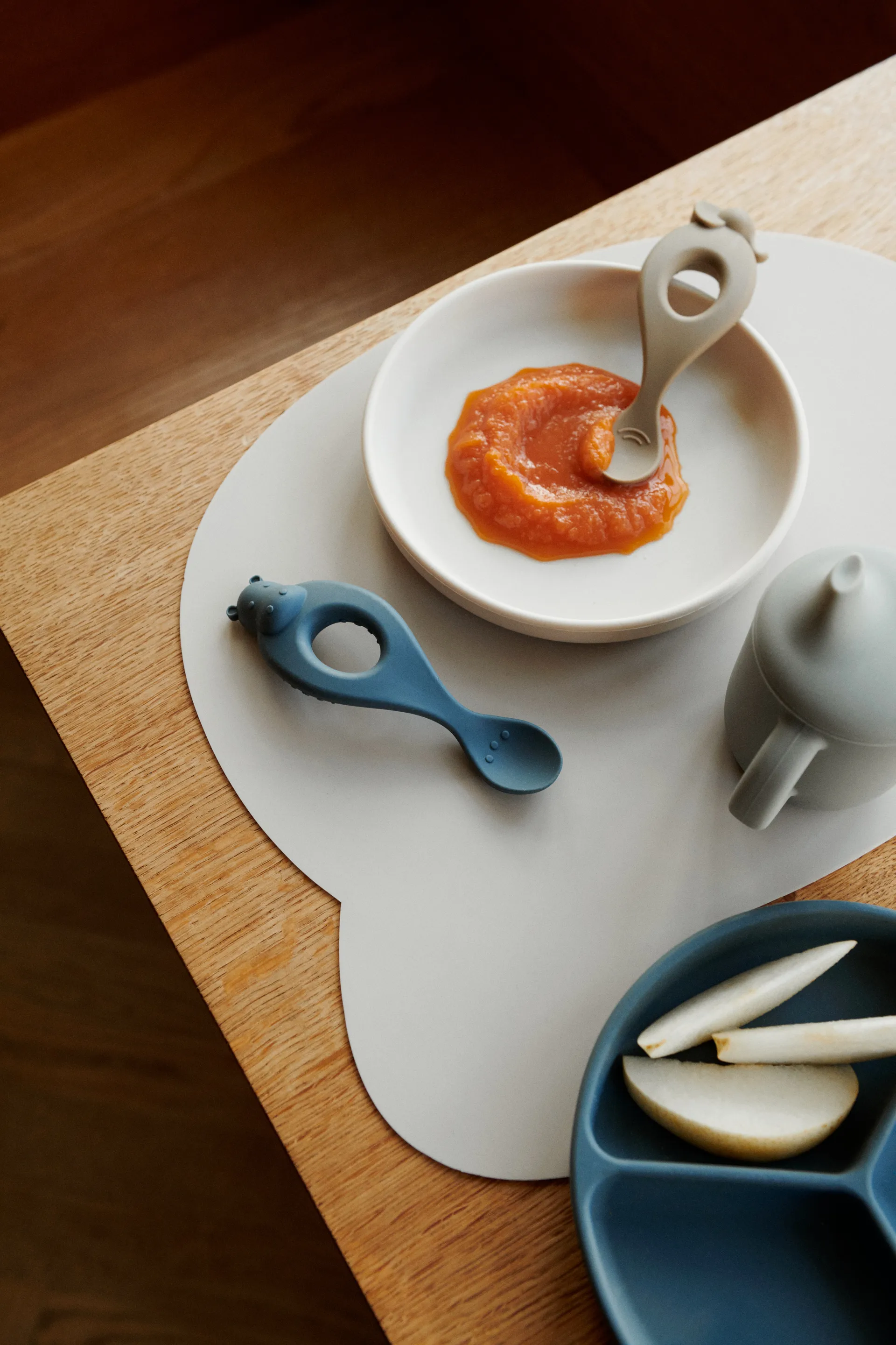 Livia spoon 4 pieces, Safari-blue multi mix Liewood