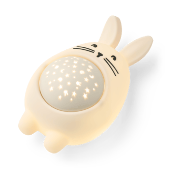 Manuel rabbit night lamp with projector and sound - Sandy - Liewood
