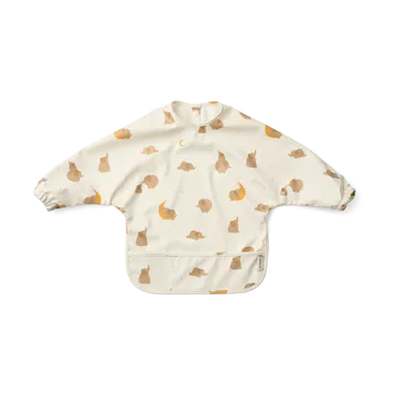 Merle bib with sleeve - Elephant-Creme de la creme - Liewood
