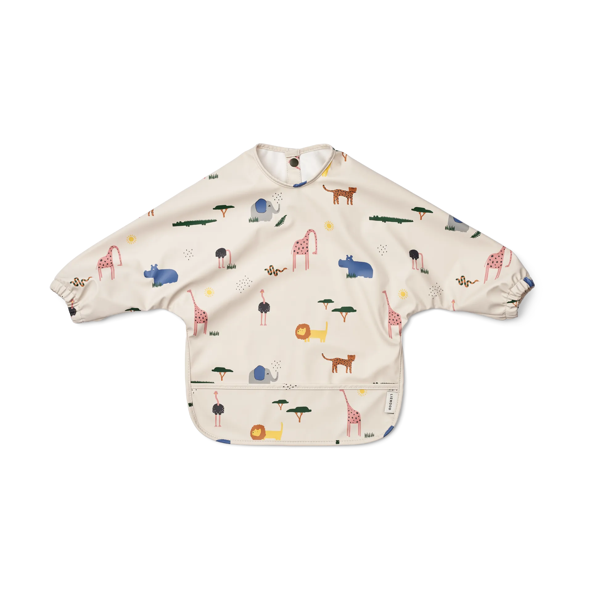 Merle bib with sleeve, Safari sandy mix Liewood