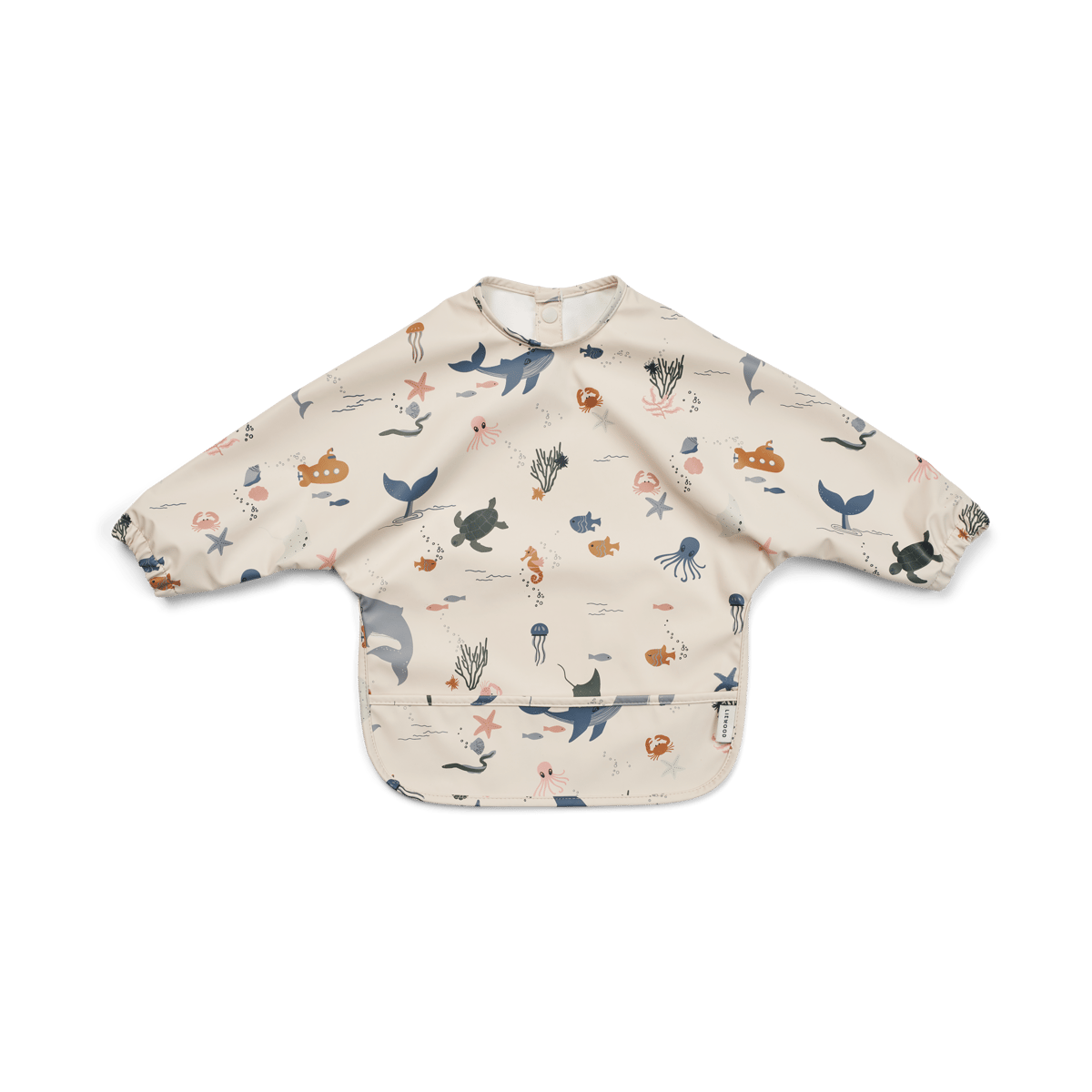 Liewood Merle bib with sleeve Sea creature-Sandy | Scandinavian Design | Other kitchen utensils | Beige