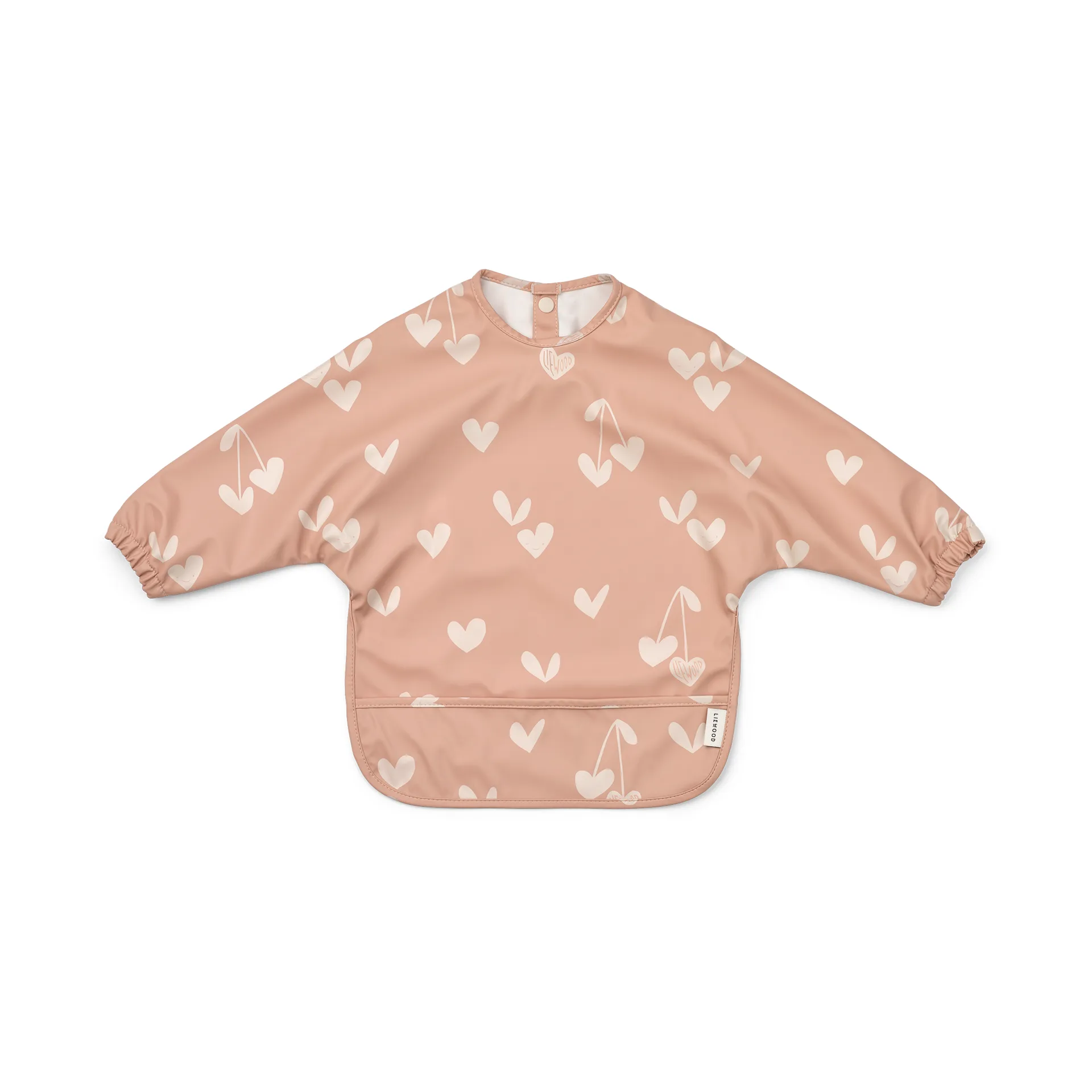 Merle bib with sleeve, Sweethearts-pale tuscany Liewood