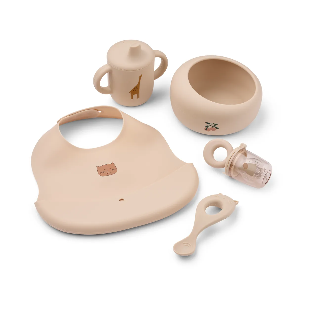 Liewood Mileah baby mealtime set Apple blossom | Scandinavian Design | Table settings & starter sets | Pink
