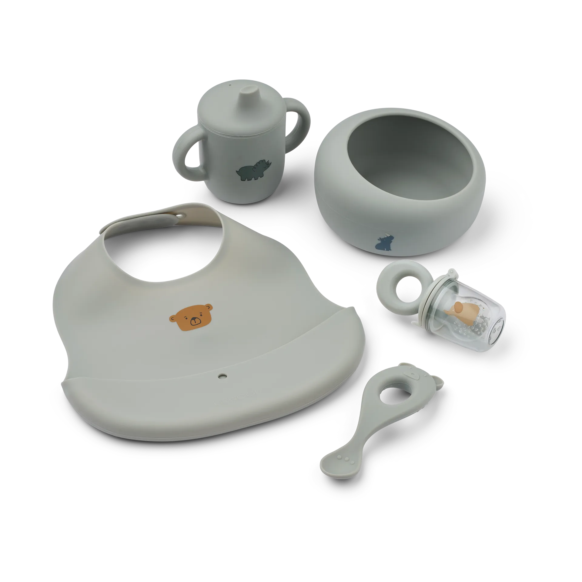Mileah baby mealtime set, Dove blue Liewood