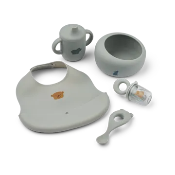 Mileah baby mealtime set - Dove blue - Liewood