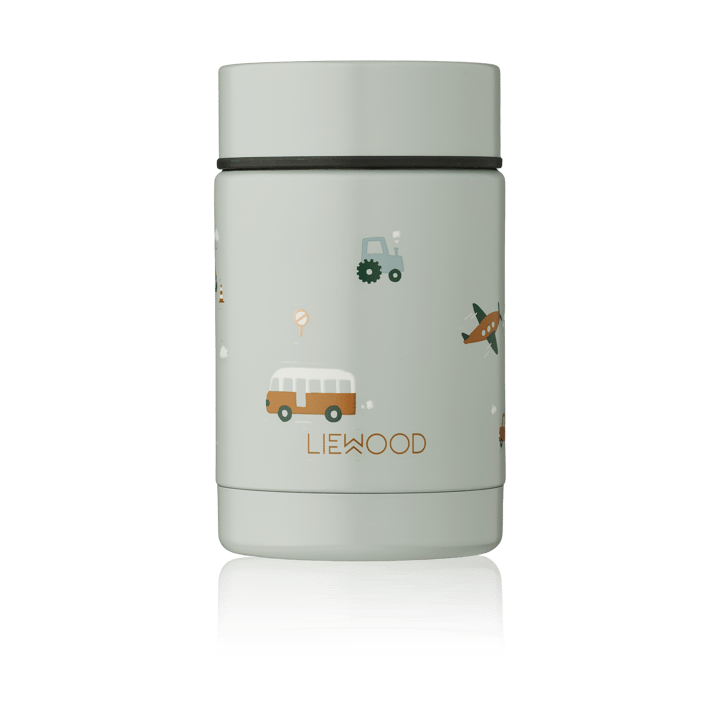 Nadja food thermos 0.25 L - Vehicles-dove blue mix - Liewood