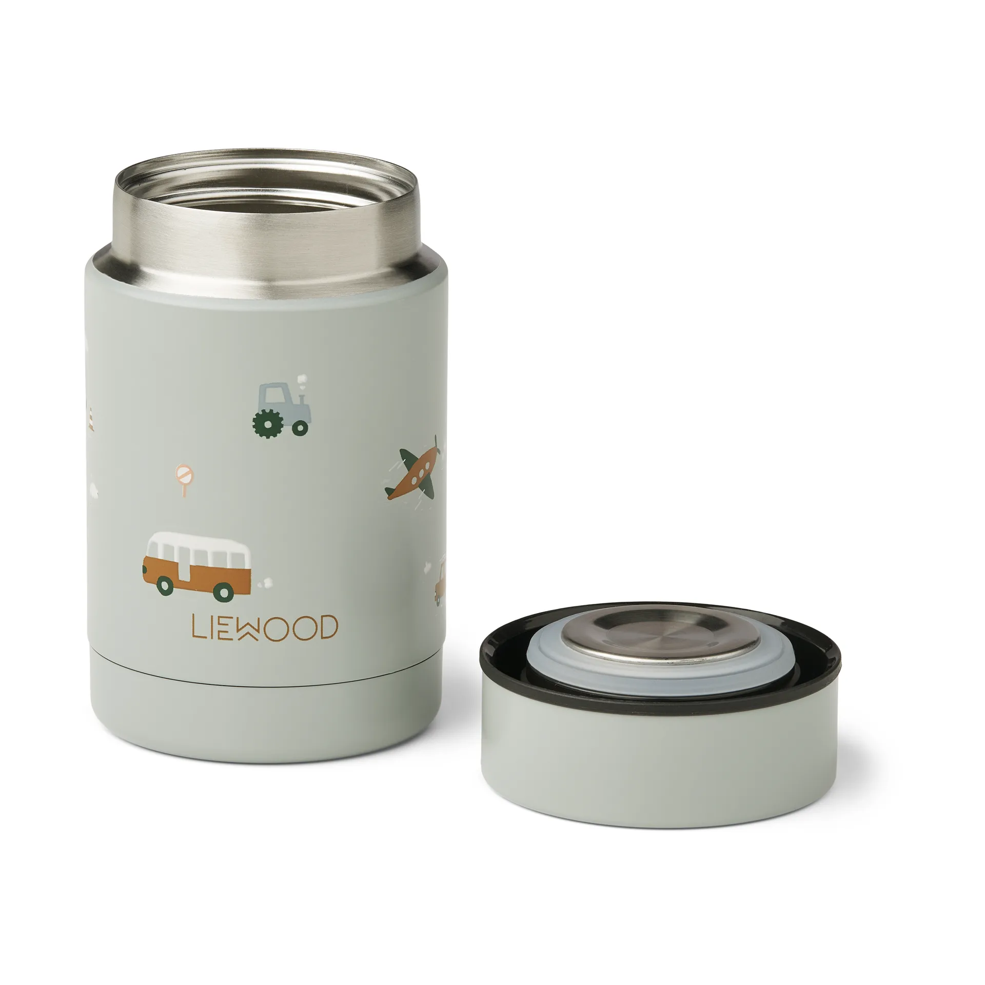 Nadja food thermos 0.25 L, Vehicles-dove blue mix Liewood