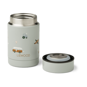 Nadja food thermos 0.25 L - Vehicles-dove blue mix - Liewood