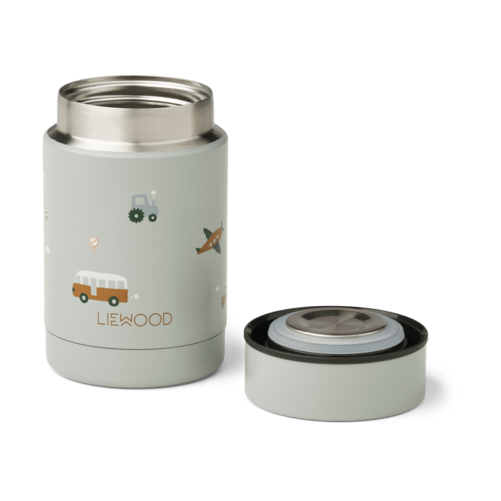 Nadja food thermos 0.25 L, Vehicles-dove blue mix Liewood