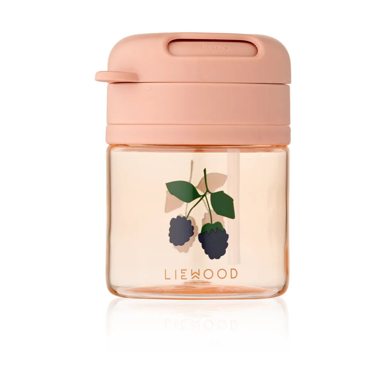 Liewood Pavia mug with straw 28 cl Berry-Pale Tuscany