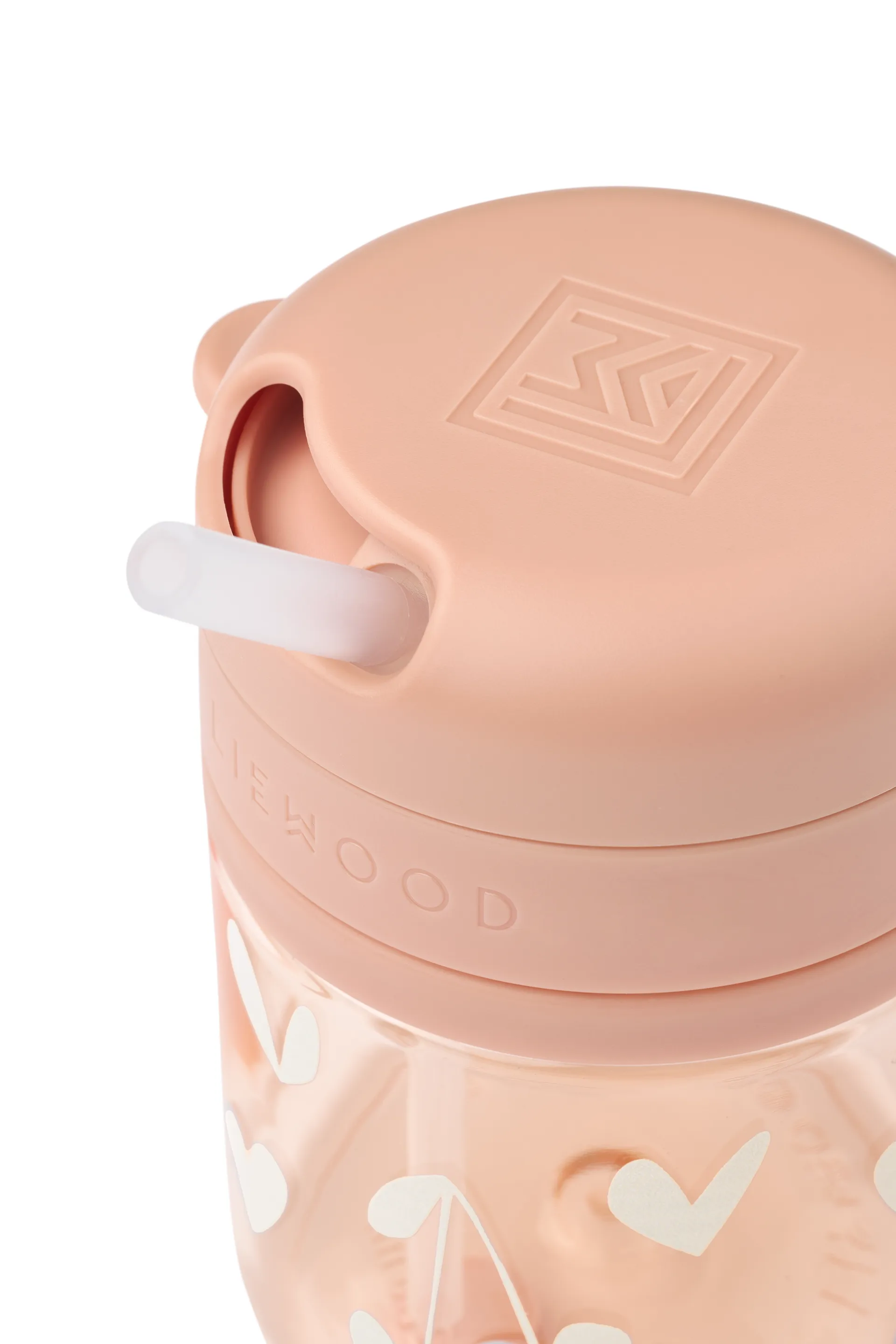 Pavia mug with straw 28 cl, Sweethearts-pale tuscany Liewood