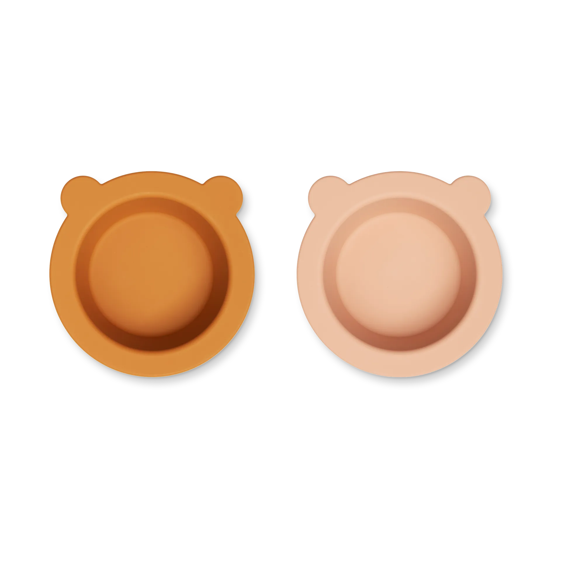 Peony bowl with suction cup Ø16 cm 2 pieces, Mustard-tuscany rose mix Liewood