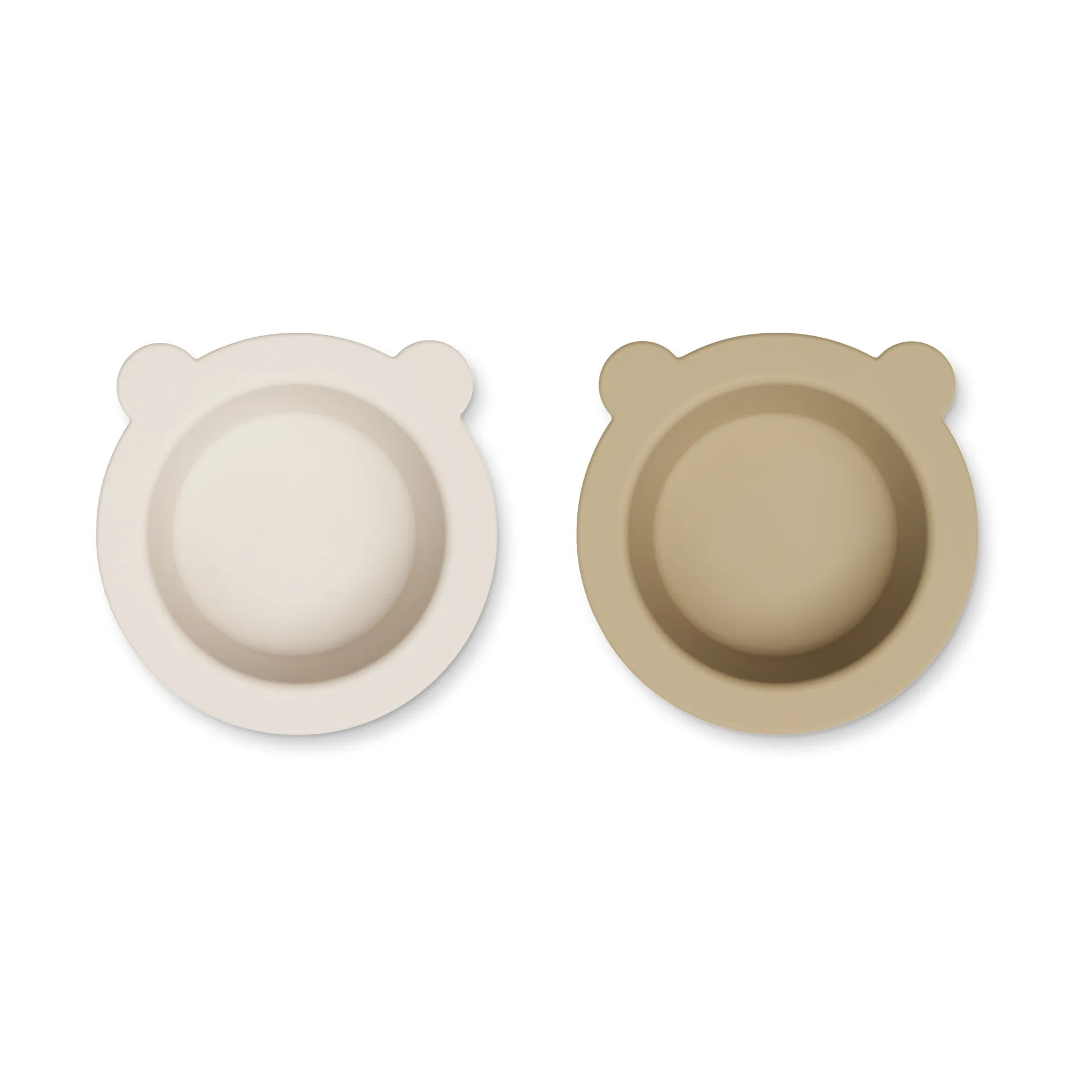 Peony bowl with suction cup Ø16 cm 2 pieces, Sandy-Oat Liewood