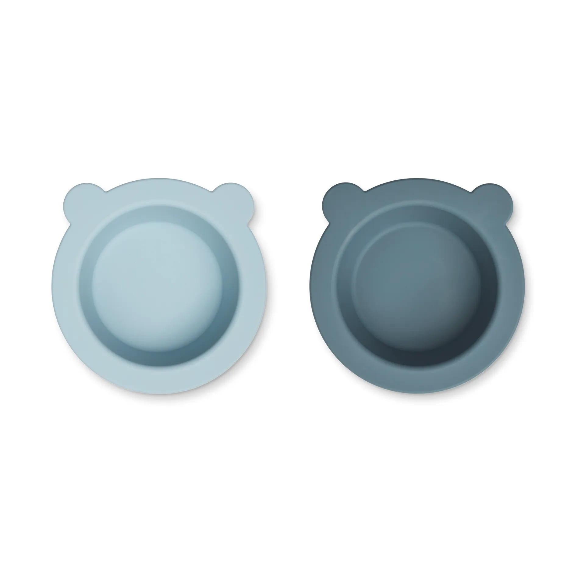 Peony bowl with suction cup Ø16 cm 2 pieces, Sea blue-Whale blue Liewood