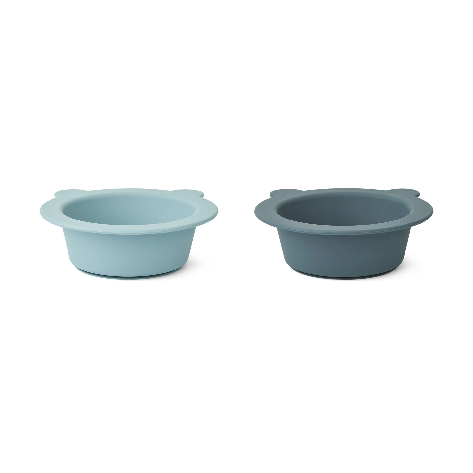 Peony bowl with suction cup Ø16 cm 2 pieces, Sea blue-Whale blue Liewood