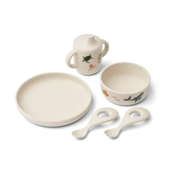 Ryle dinner set 5 pieces - Sea creature-Sandy - Liewood